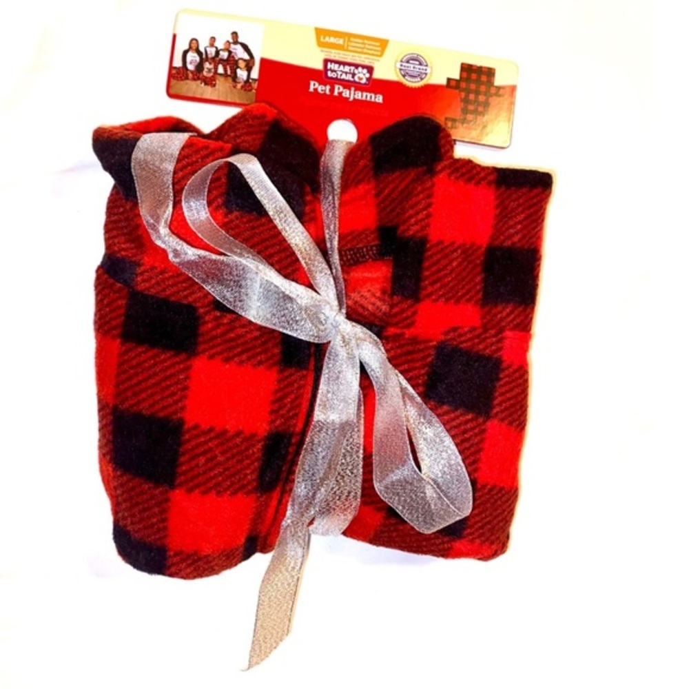 3 for $15! | HEART TO TAIL | Red Plaid Pet Pajama | Dog